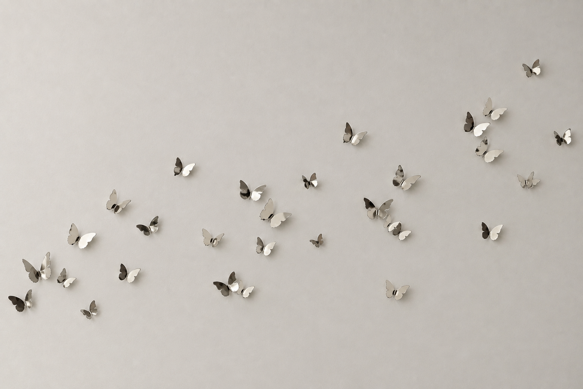 Fluttering Skies - Silver